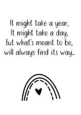 Rainbow IVF| Fertility Treatment greeting card created by Fenley Designs