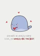 Whale pun Love card | Anniversary | Valentines Day | Boyfriend | Girlfriend | Couple | Partner | Birthday card created by CreateDesigns by Shaista Parveen