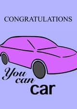 Congratulations you can car driving test card created by rushi :)