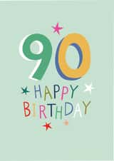 90th Birthday star card created by Pablo and Pickle Studio