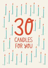 30th birthday candles card created by Christine Cuddihy Illustration