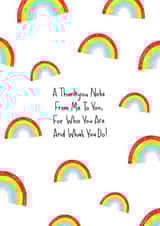 Rainbow Thankyou Poem Card created by ohbeccalee