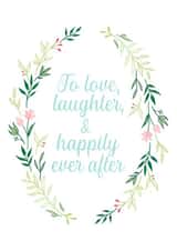 Happily Ever After Pretty Floral Wedding Engagement created by by Rachel Manzano