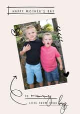 Personalised Mothers Day Photo Card created by Jodie Gaul & Co - Mother's Day photo card from the boys