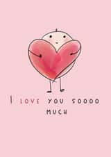 I love you so much card created by Parsy Designs