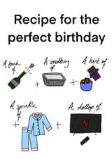 Recipe for the perfect birthday created by Holly Norridge