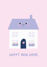 Cute Lilac New Home Card - House - Happy New Home created by Nutmeg and Arlo