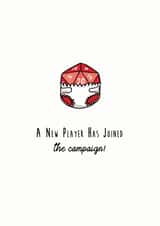 Dungeons and Dragons New Baby Card created by Lara King Draws