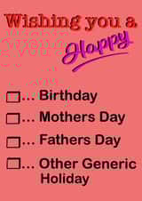 Generic celebration card created by Chris Oldham