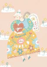 You deserve the world friendship card created by Miss NoProblem