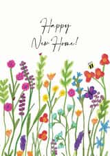 Pretty Wildflower New Home Card - Meadow - Happy New Home created by Olivia Morgan ltd