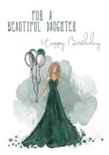 Beautiful Daughter Birthday Card created by Happy Little Me Co.