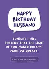 Funny Naked Husband Card created by Norm & Then