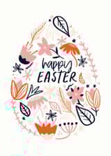 Floral Happy Easter Card created by Sweetlove Press
