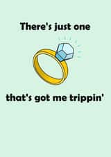 Pun engagement ring card created by The Fixby Fox