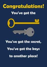 Dance music pun new home card created by The Fixby Fox