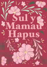 Welsh Mother’s Day mum mom mummy floral card created by The Girl Next Draw Cards