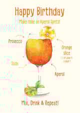 Aperol Spritz Birthday Card created by Alexandra Elliot Designs