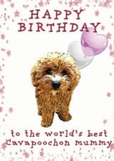 Cavapoochon Dog Mummy Birthday Card created by Arden And Beech