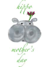 Hippo Mother’s Day created by Rosy Moon U.K.
