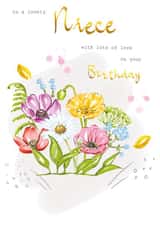 Lovely niece anemones birthday card created by SABIVO Design by Sabina
