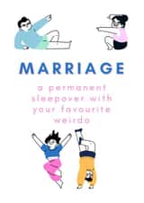 Funny Wedding Day Congratulations Card - Marriage Quote - Weird Couples created by The Happy Badger