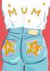 Bad ass Mum Mother's Day card created by Jasmine Hortop