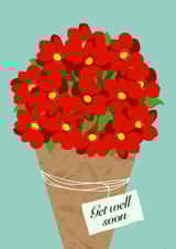 Get well soon flowers created by Lucy Sutton
