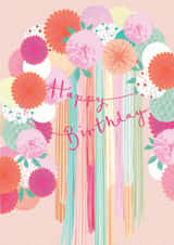 Happy Birthday Bright Pink Party decorations created by Louise Tiler