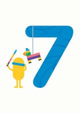 7th Birthday Card 1002 created by Hello Squid