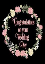 Watercolour wedding card 1000 created by Zesty Cards