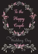 Watercolour wedding card 1001 created by Zesty Cards