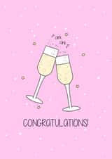 Congratulations Pink Fizz Card created by Doodledug Designs
