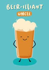 Beer-illiant Uncle Card created by Macie Dot Doodles