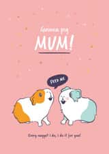 Guinea Pig Mother's Day Card or Birthday Card for a guinea pig mum! created by Goofy Guineas