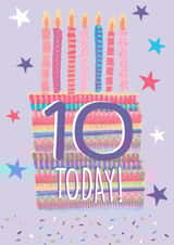 10th Birthday Cake Card created by Pom Pom Party Cards