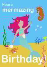 Inclusive mermaid birthday card created by Julie Costello