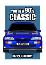 90'S CLASSIC CAR BIRTHDAY CARD created by RetroMotion Artwork