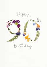 Happy 90th Birthday Floral Card created by Leanne Munro