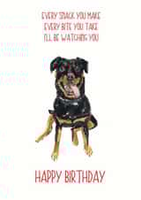 Happy Birthday from the rottweiler created by Sarah Maddox