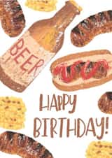 BBQ Birthday card created by Abigail H Illustrates
