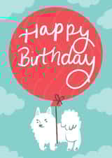 Cute Grumpy Samoyed Birthday Card created by Jennifer Mae Spooner