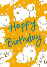 Samoyed Happy Birthday created by Jennifer Mae Spooner