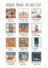 Cute To-Do List New Home Card - Tick Boxes - House Move To-Do List created by Lucy Reynolds