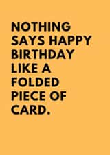 folded piece of card created by cardsopia