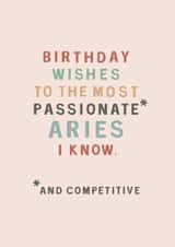 Passionate Aries Birthday Card created by Too Wordy