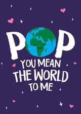 The world to me pop Father's Day card created by Wild Card