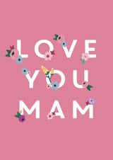 Classic Mothers Day Card - Mam - Floral - Love You Mam created by Little Lou Makes