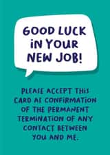Good Luck Job Card created by Norm & Then