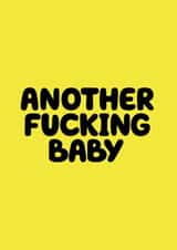 Rude new baby card created by Daft cards